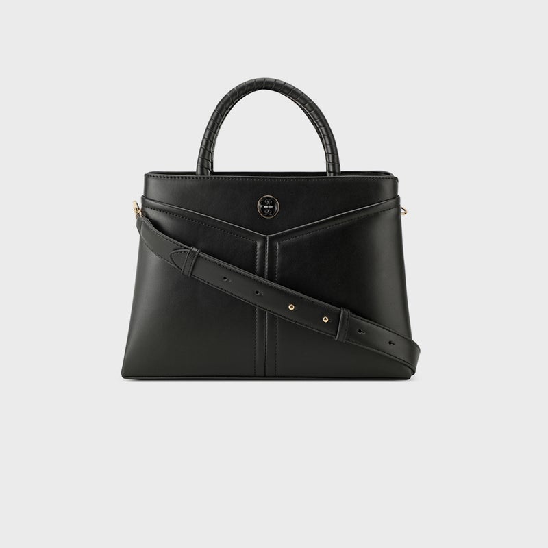 NINE WEST حقيبة ساتشيل سوداء للنساء - Image 1
